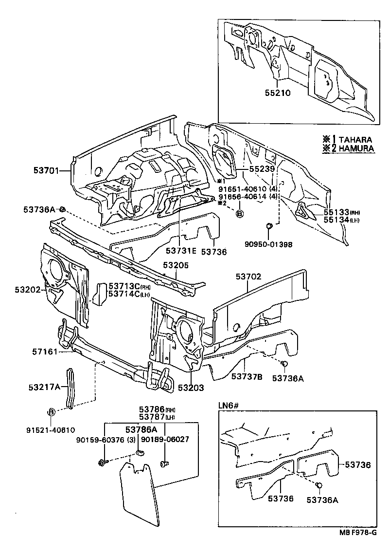 53701-89148 APRON SUB-ASSY, FRONT FENDER, RH product image