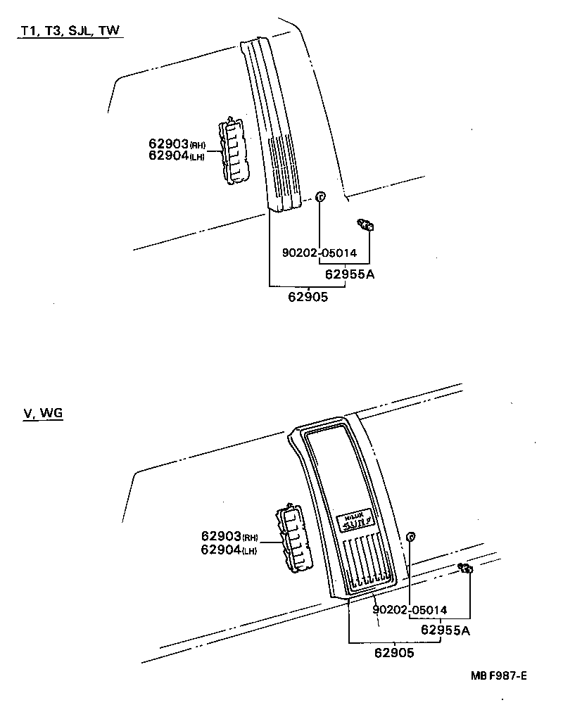 62905-89110 LOUVER, QUARTER VENTILATION product image