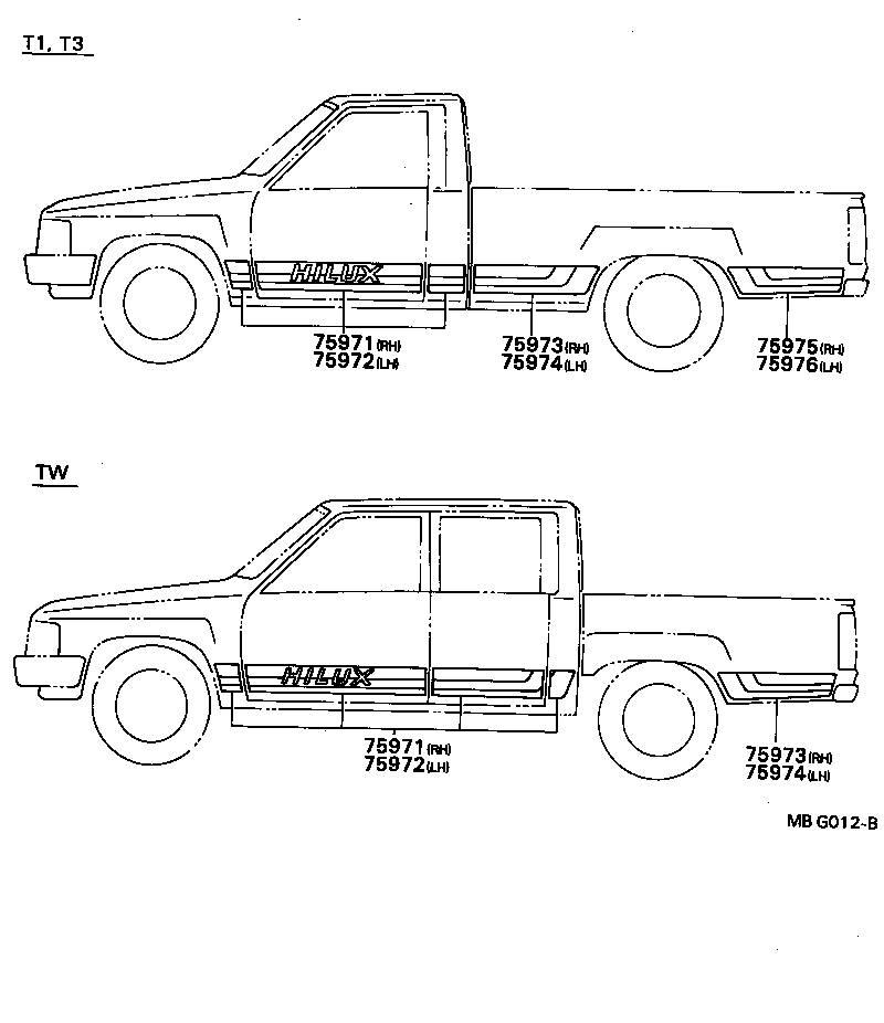 75985-89146 STRIPE, SIDE MARK, RH NO.1 product image
