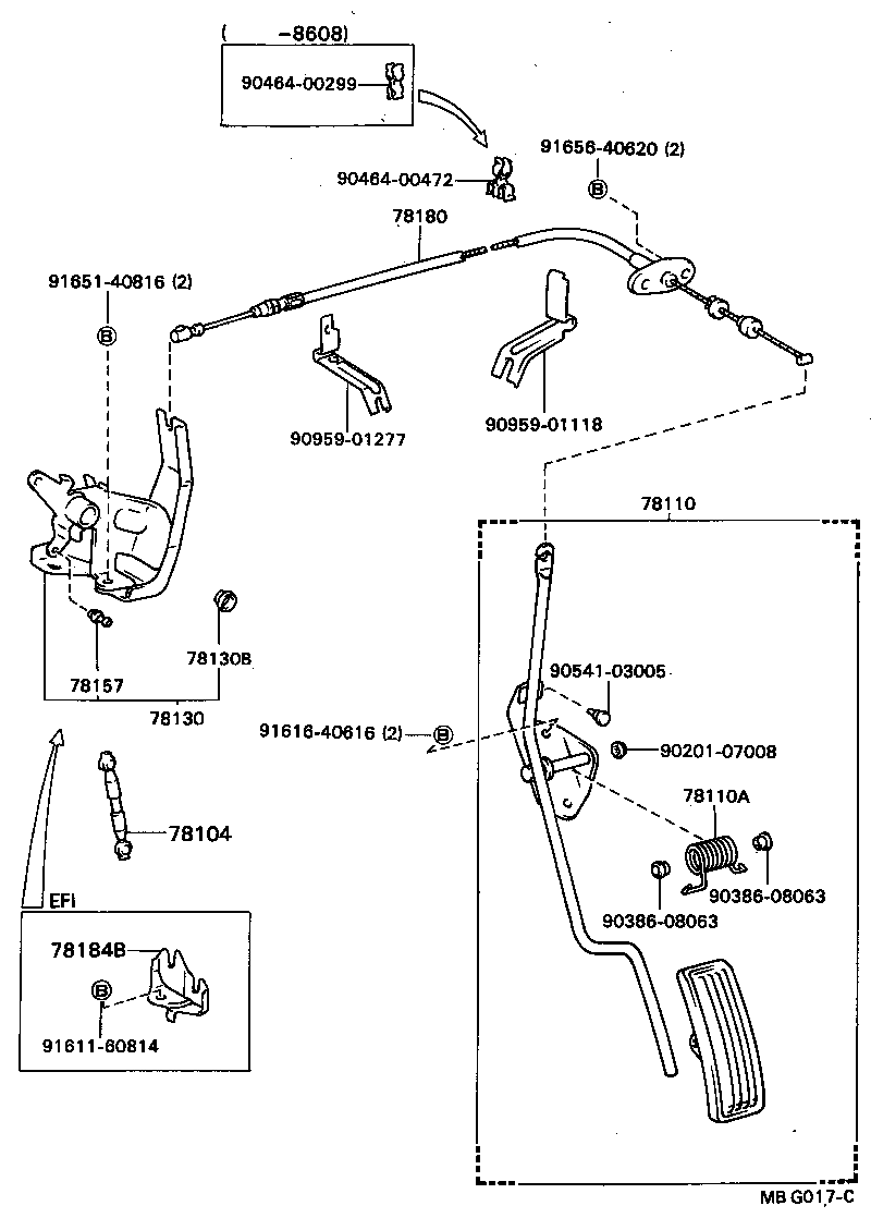 78120-89133 ROD ASSY, ACCELERATOR PEDAL product image
