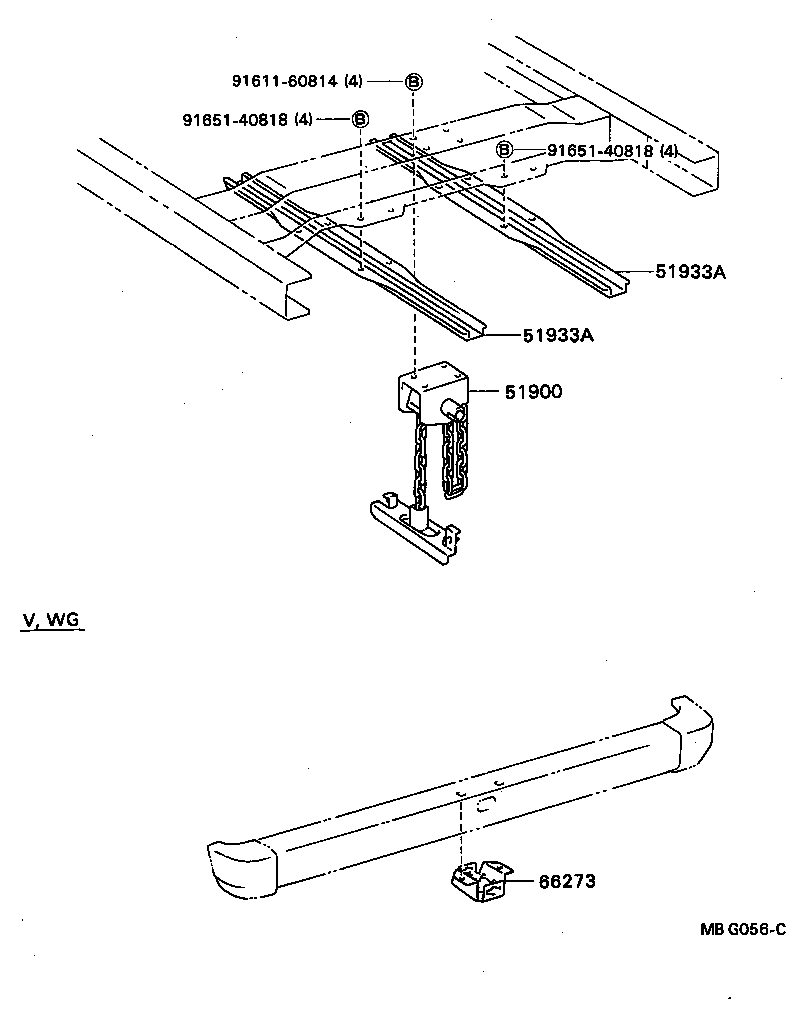 51909-89102 BRACKET SUB-ASSY, SPARE WHEEL CARRIER product image