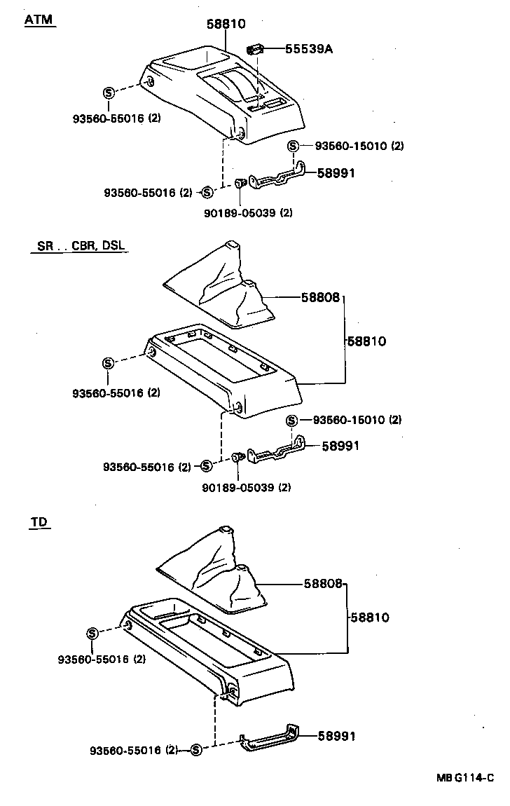 58901-89102-04 BOX SUB-ASSY, CONSOLE, REAR product image