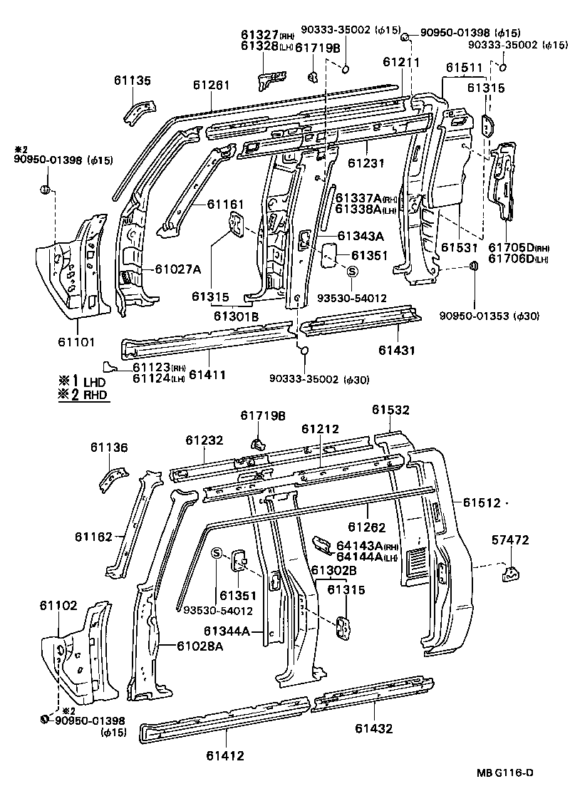 61102-89124 PANEL SUB-ASSY, COWL SIDE, LH product image