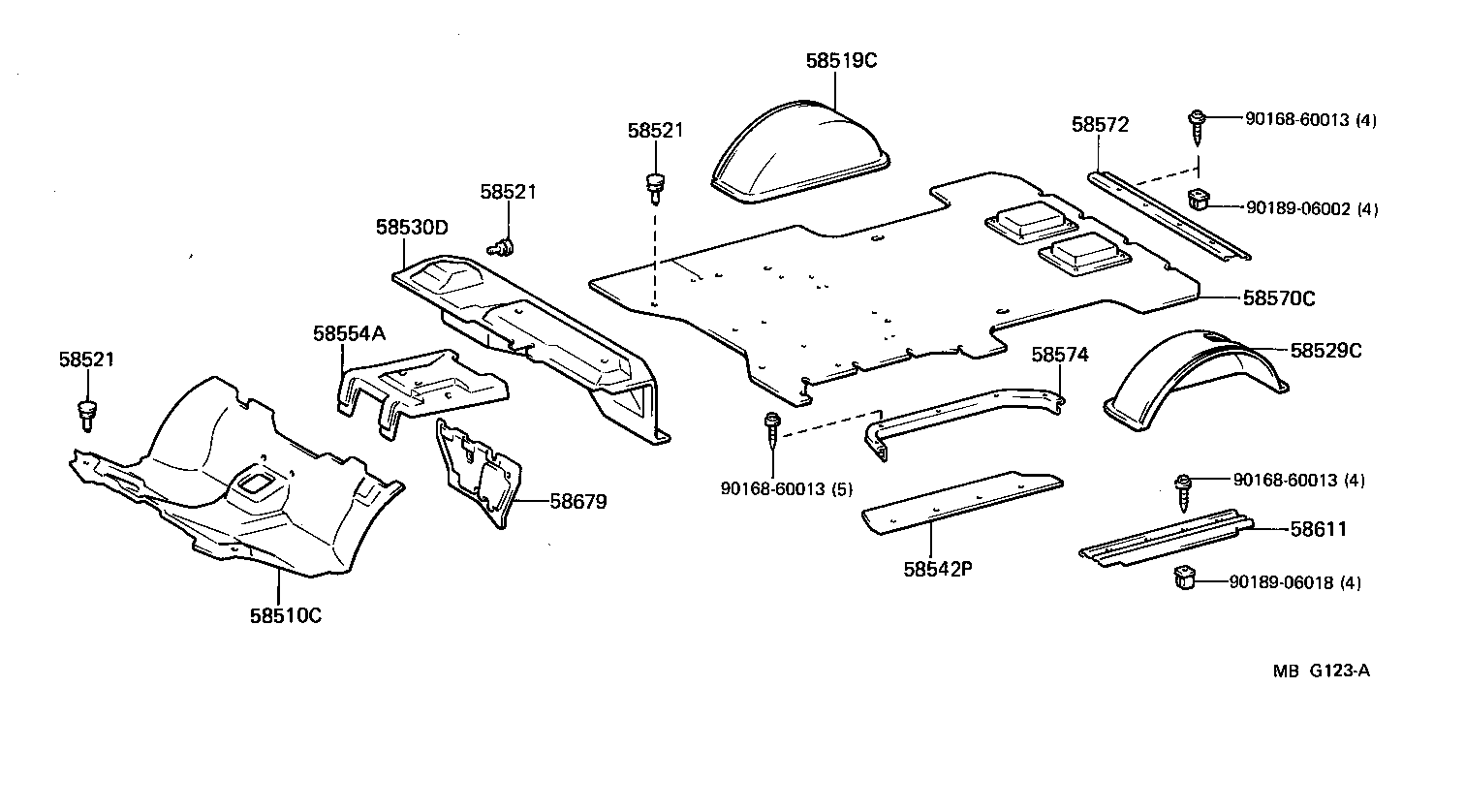 58503-95752 CARPET ASSY, REAR FLOOR product image