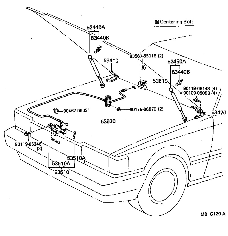 53510-30140 LOCK ASSY, HOOD product image