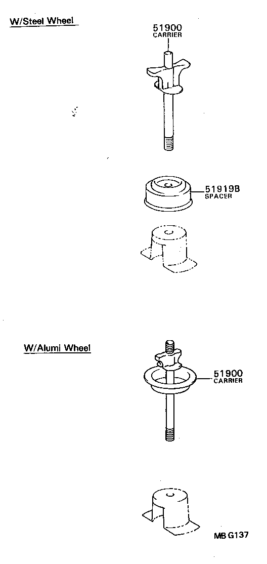 51900-32020 CARRIER ASSY, SPARE WHEEL product image