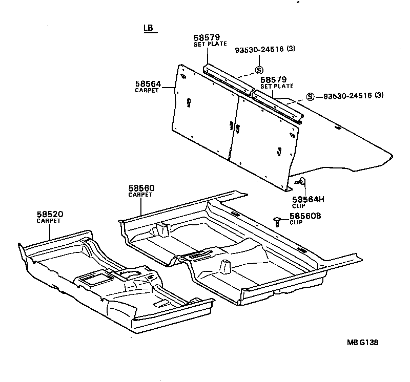 58540-20440-04 CARPET ASSY, FLOOR, REAR product image