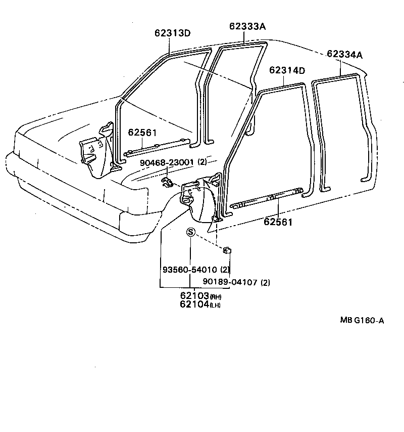 62520-89111-04 PANEL ASSY, QUARTER TRIM, FRONT LH product image