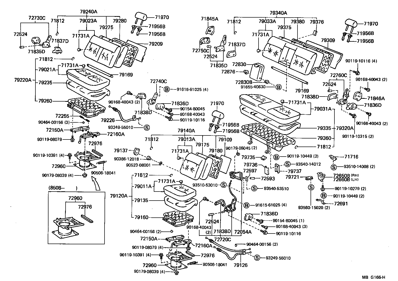 79180-95J09 SPRING ASSY, NO.1 SEAT BACK product image