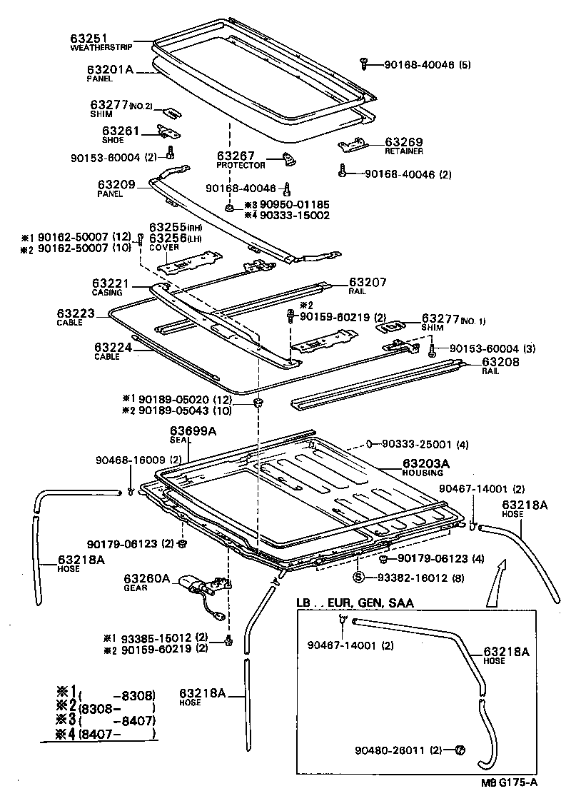 64812-12290 WEATHERSTRIP, BACK WINDOW GLASS product image