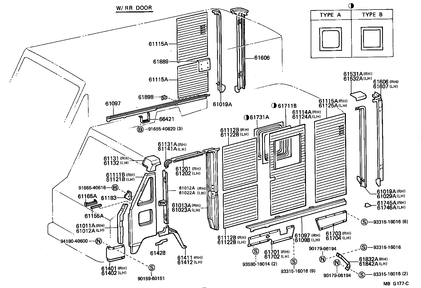 61415-90D01 RAIL SUB-ASSY, NO.5 LOWER OUTER, RH product image