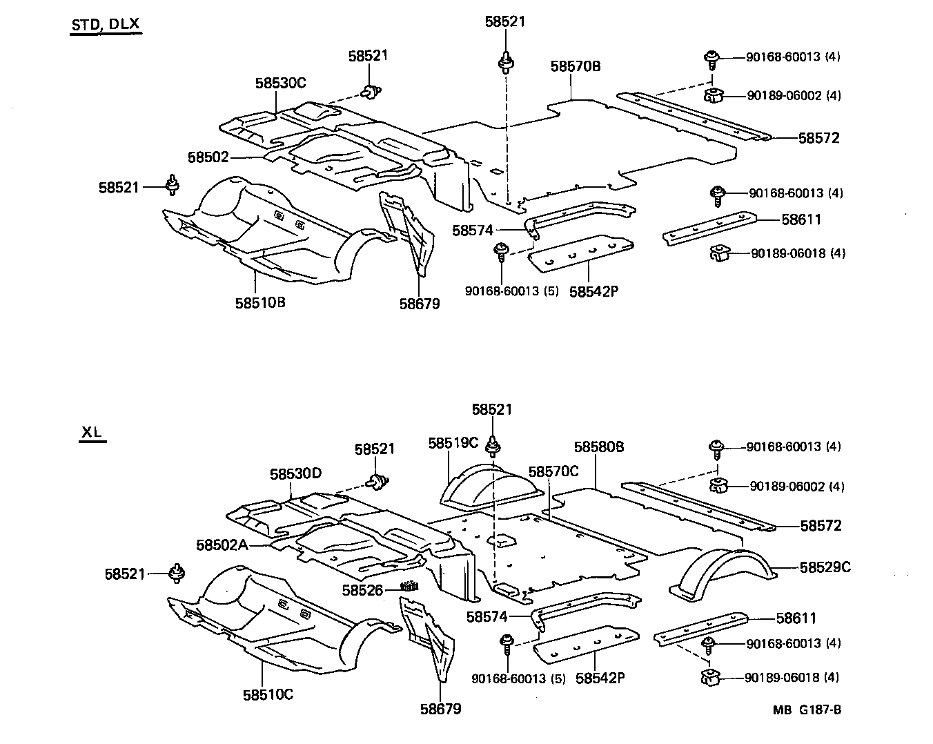 58503-95751 CARPET ASSY, REAR FLOOR product image