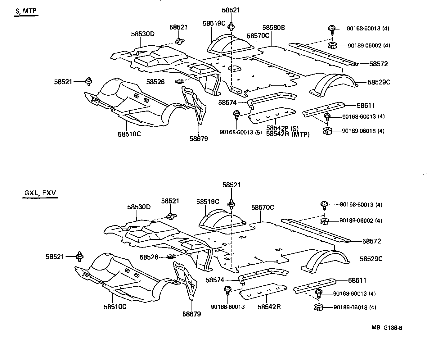 58503-95751 CARPET ASSY, REAR FLOOR product image