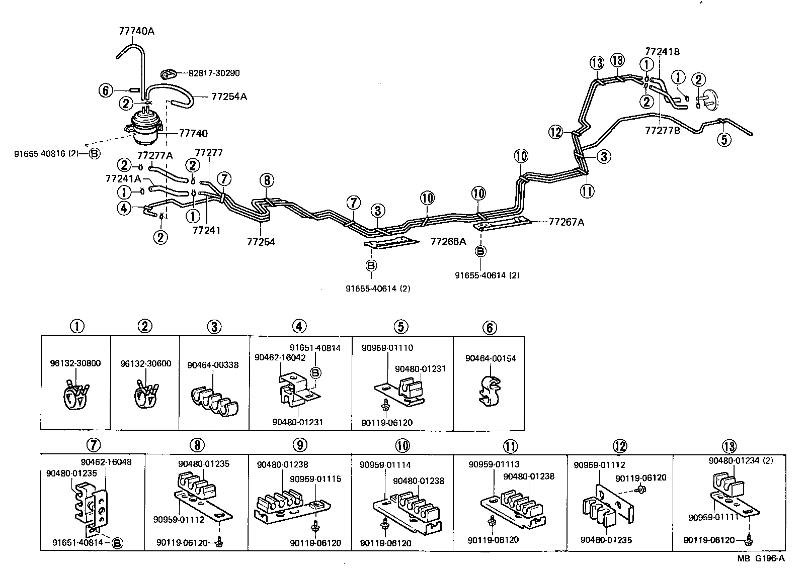 77030-30010 CABLE SUB-ASSY, FUEL LID LOCK CONTROL product image