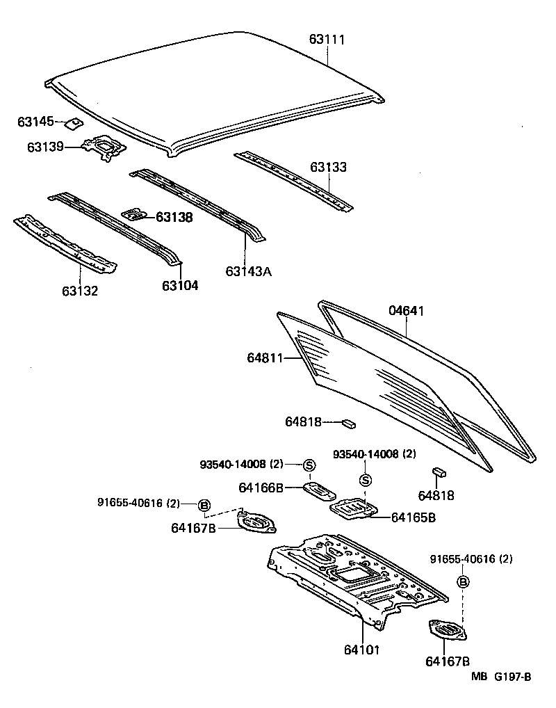 63111-30160 PANEL, ROOF product image