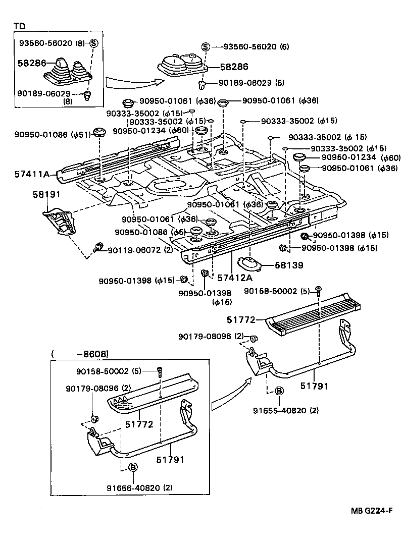 58280-89108 BOOT, SHIFT & SELECT LEVER, NO.1 product image