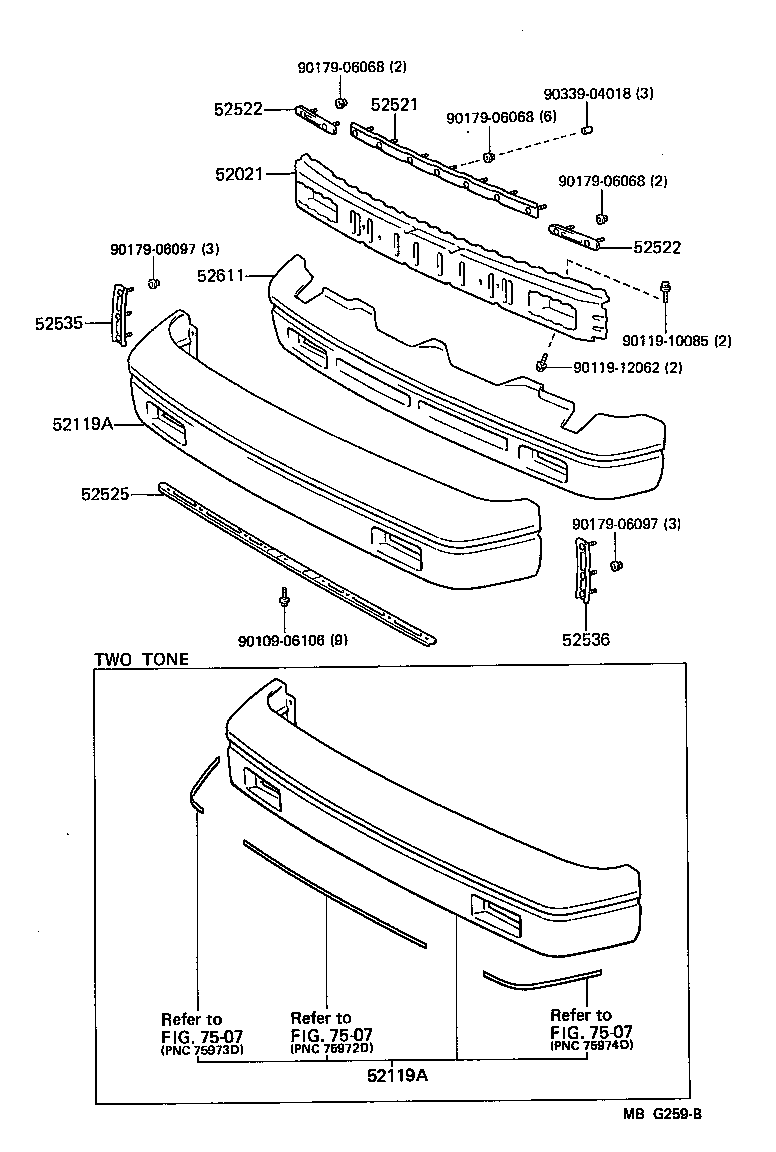 52119-17031-08 COVER, FRONT BUMPER product image