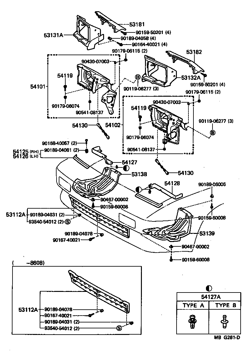 Toyota 54110-17010 BRACKET SUB-ASSY, RETRACTABLE HEADLAMP, RH