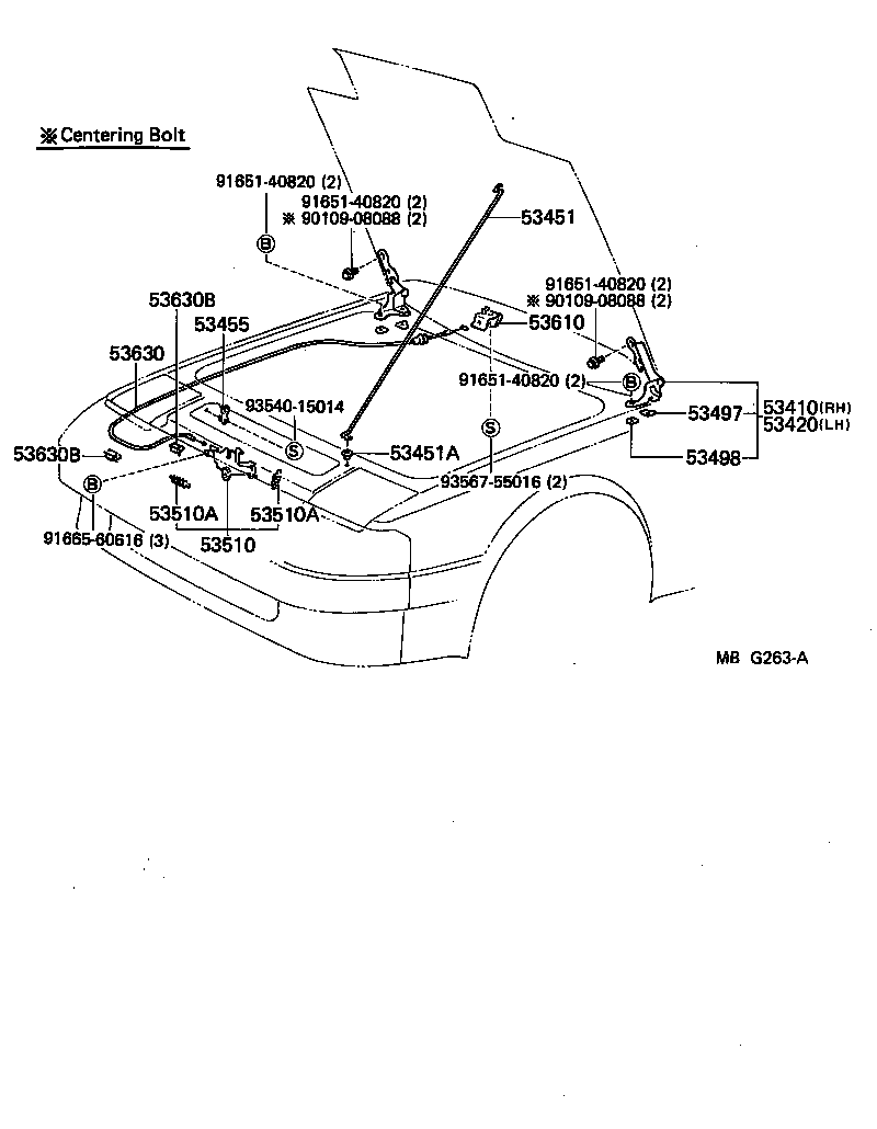 53630-17010 CABLE ASSY, HOOD LOCK CONTROL product image