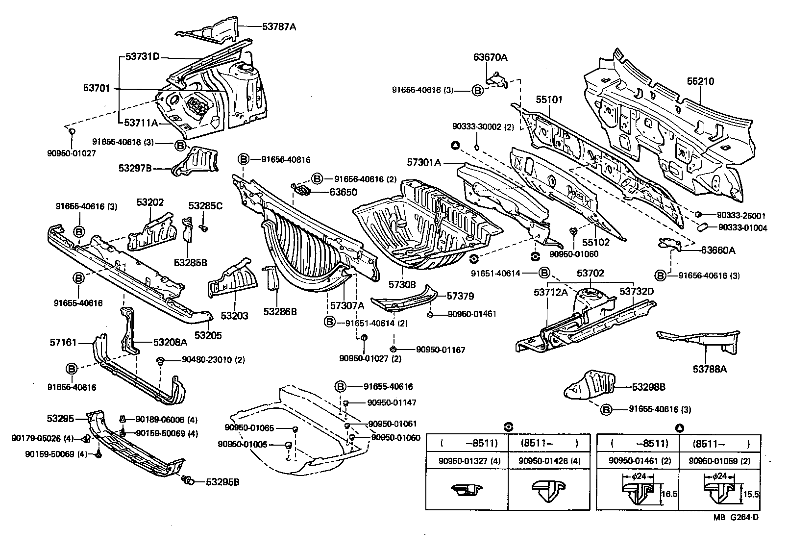 53701-17010 APRON SUB-ASSY, FRONT FENDER, RH product image