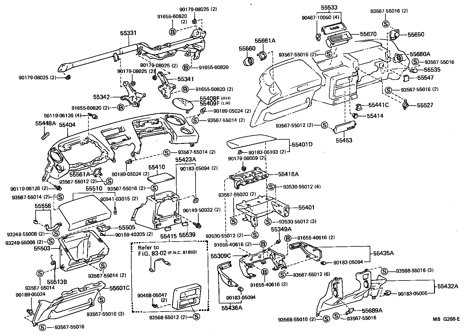 55670-17010 REGISTER ASSY, INSTRUMENT PANEL, NO.3 product image