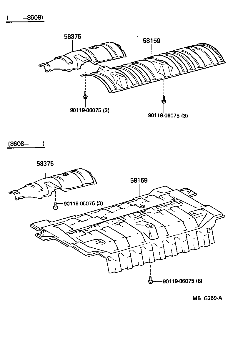 Toyota 58045-17010 INSULATOR, REAR FLOOR HEAT, NO.1