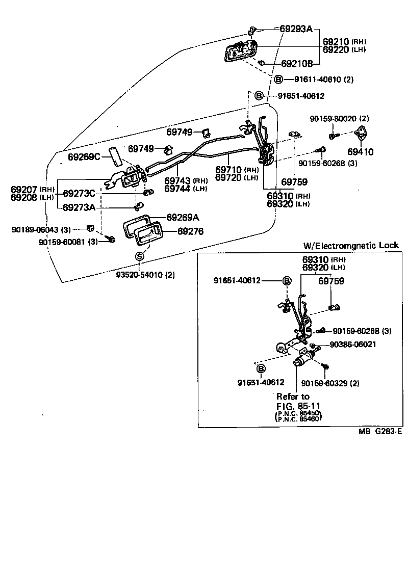 69210-17020-18 HANDLE ASSY, FRONT DOOR, OUTSIDE RH product image