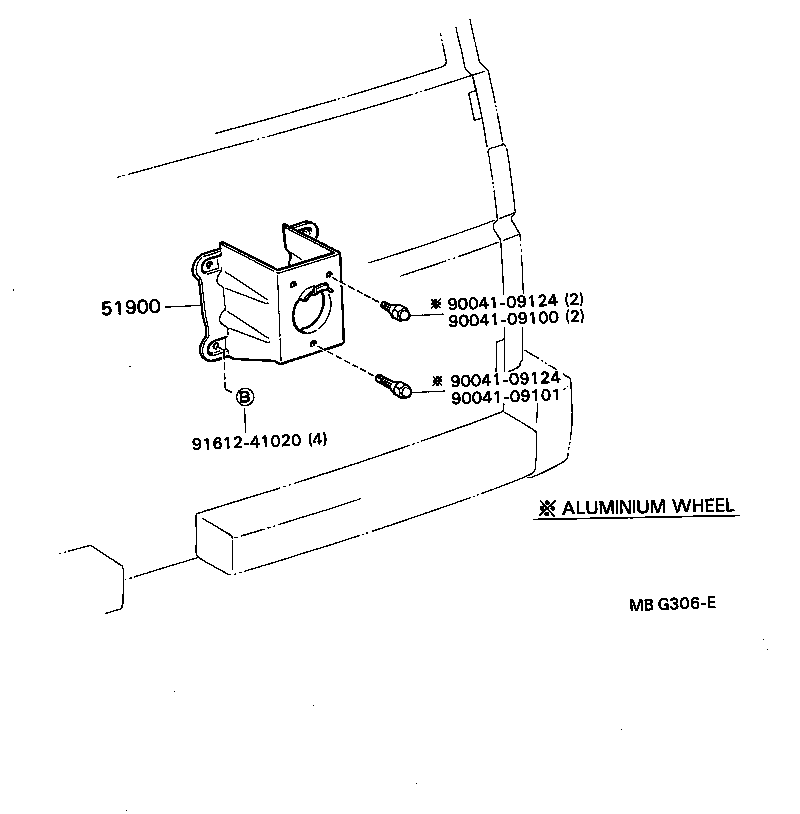 51903-87610 CARRIER ASSY, SPARE WHEEL product image