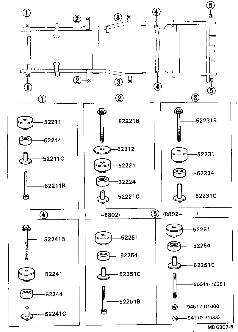52211-87604 SPACER(FOR BODY MOUNTING NO.1 CUSHION) product image