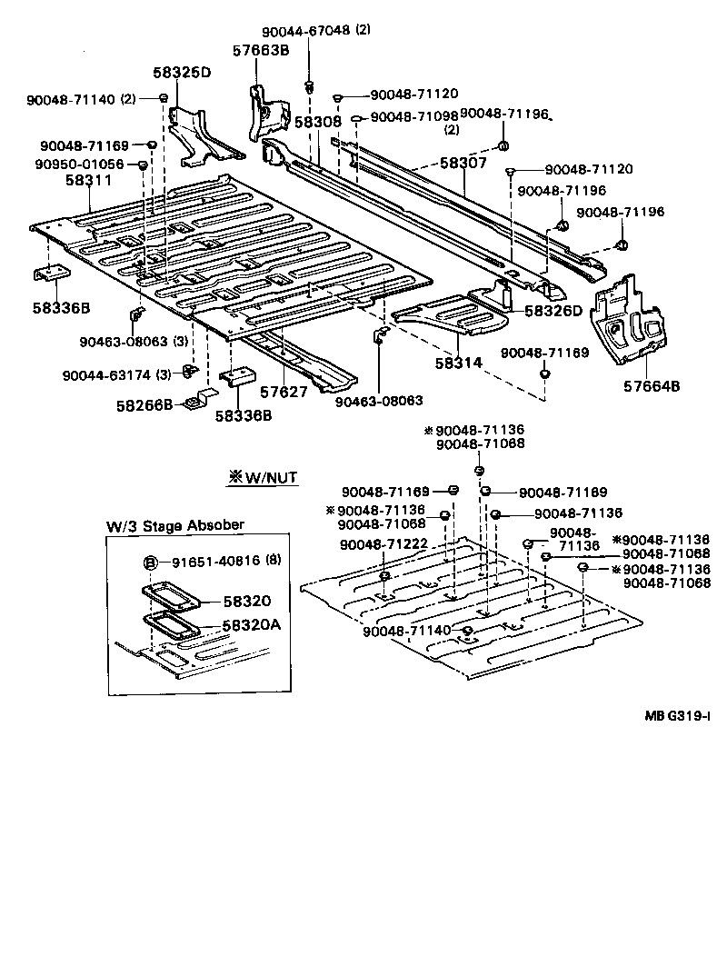 58311-87609 PAN, REAR FLOOR product image