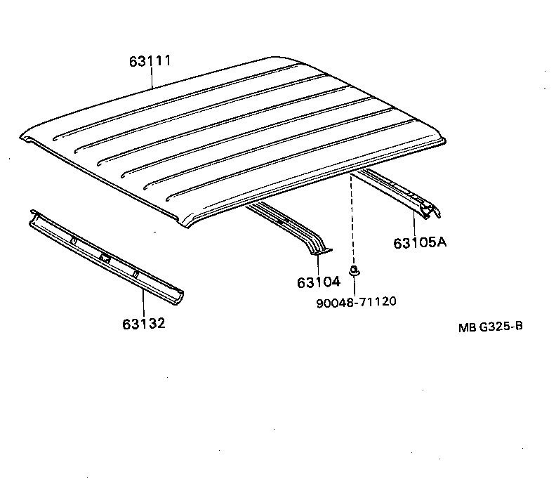 63121-87603 PACKING, FRONT ROOF PANEL product image
