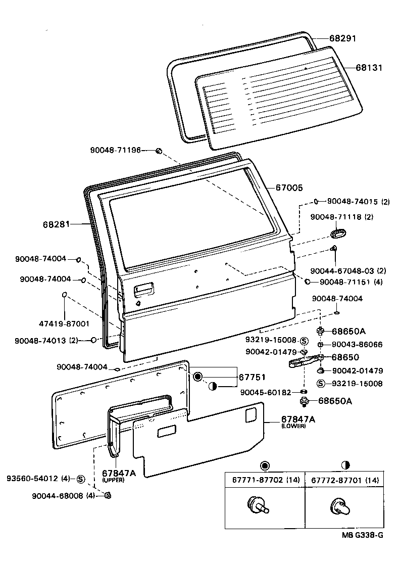 64780-87601 BOARD, BACK DOOR TRIM product image