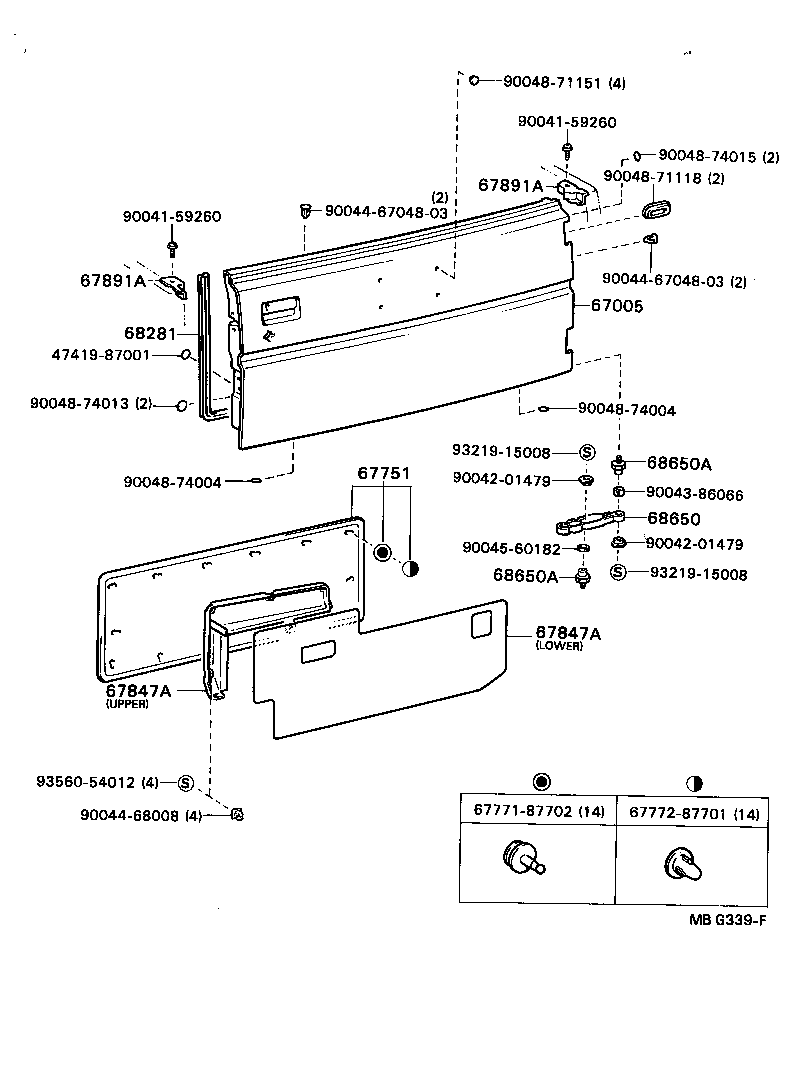 64780-87601 BOARD, BACK DOOR TRIM product image