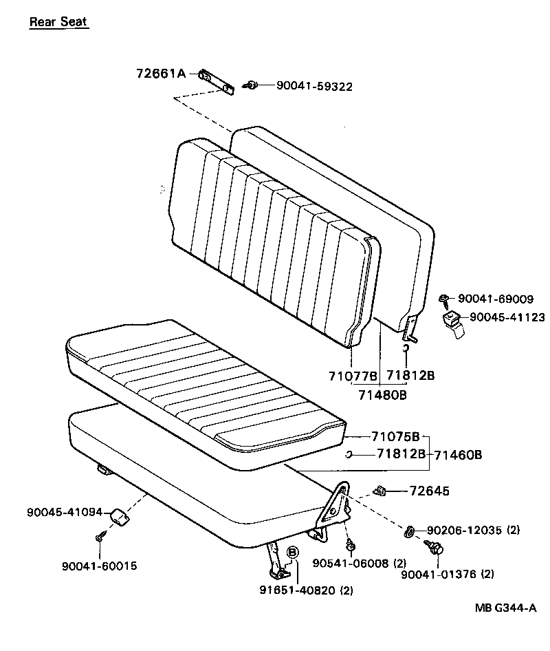 71460-87656-04 CUSHION ASSY, REAR SEAT (FOR BENCH TYPE) product image