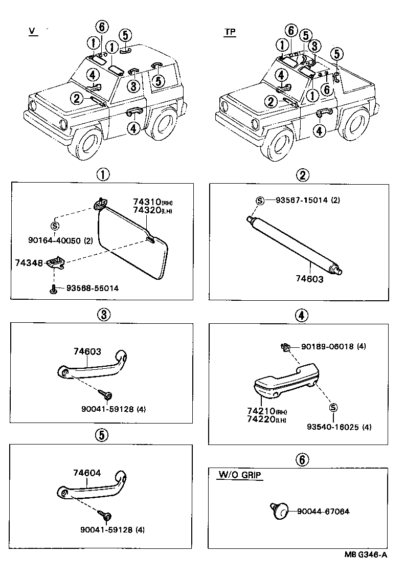 74348-87101 HOLDER, VISOR product image