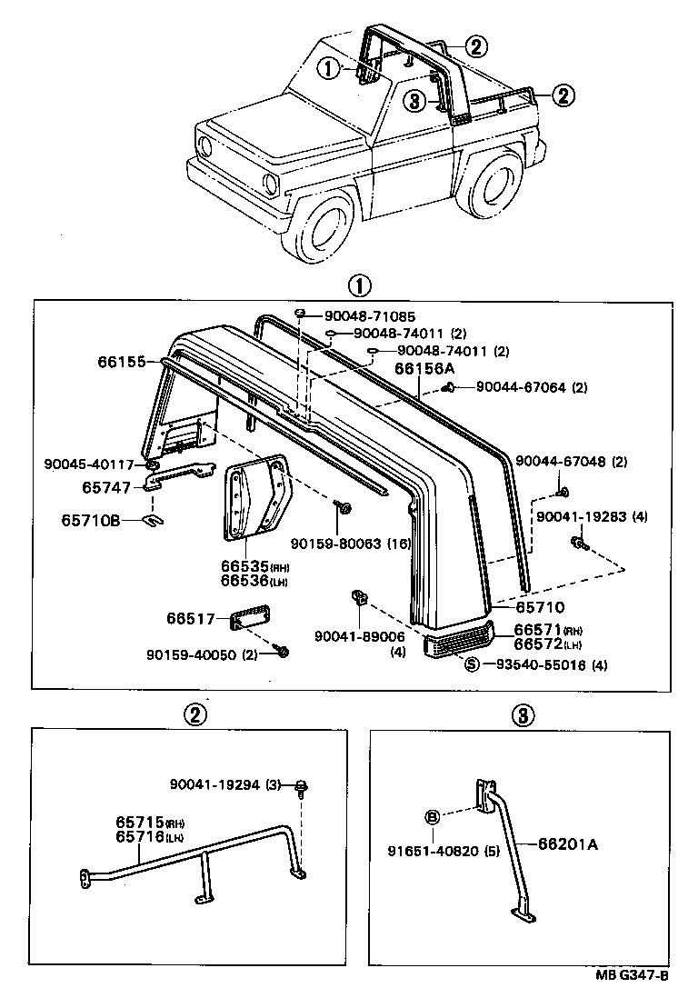 66571-87601 GARNISH, ROLL OVER, RH product image