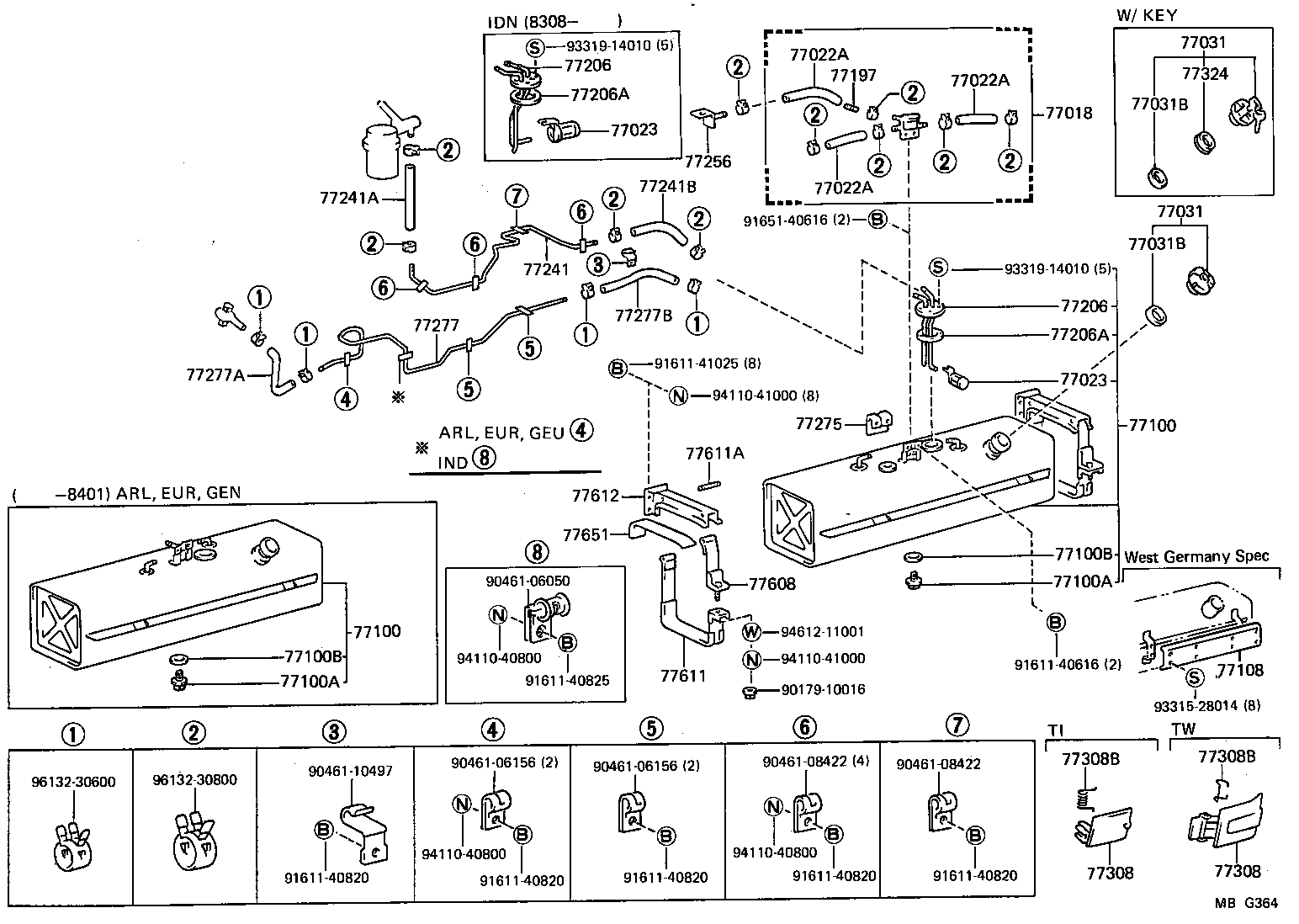 77262-26111 TUBE, FUEL EMISSION, NO.1 product image