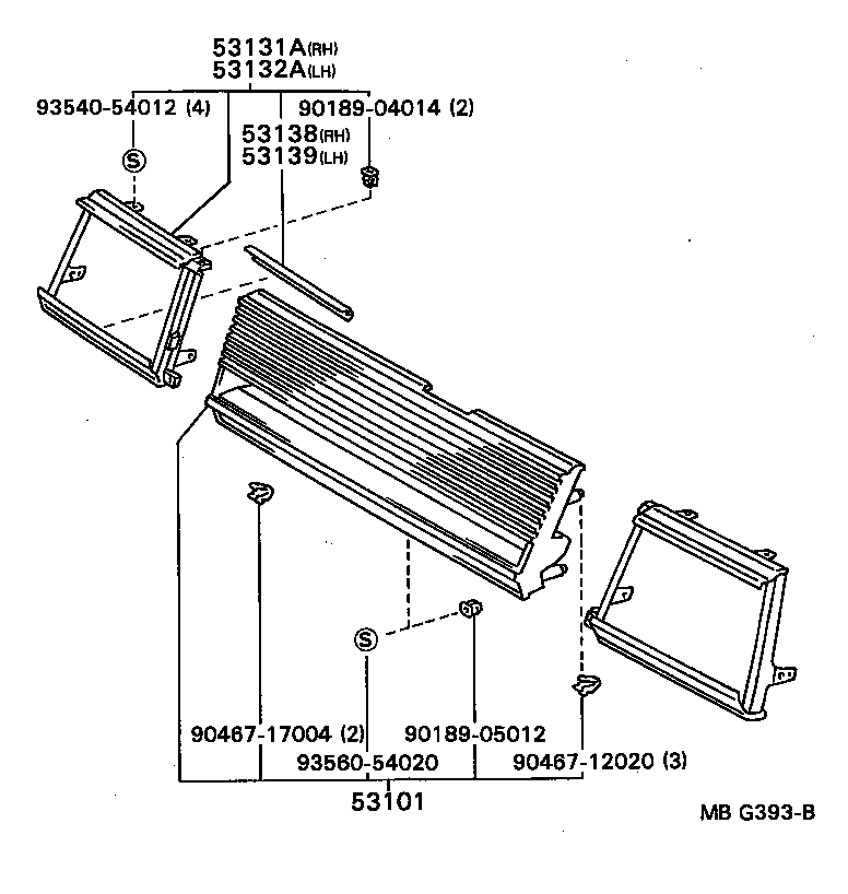 53139-32020 PROTECTOR, HEADLAMP DOOR, RH product image