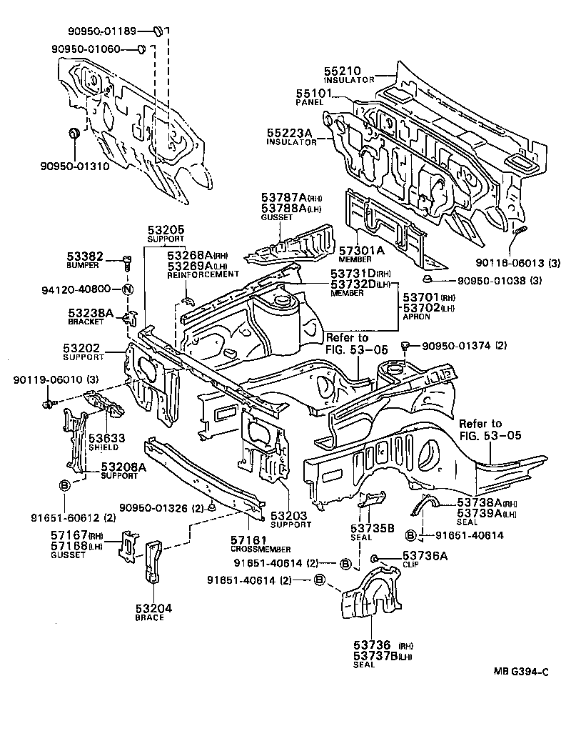 53701-32900 APRON SUB-ASSY, FRONT FENDER, RH product image