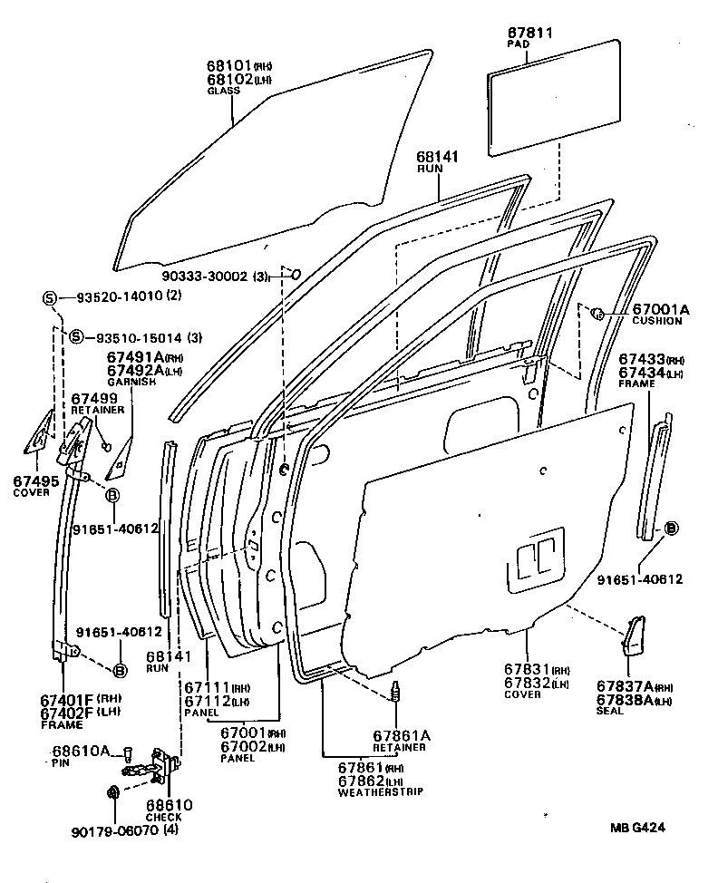 67111-32010 PANEL, FRONT DOOR, OUTER RH product image