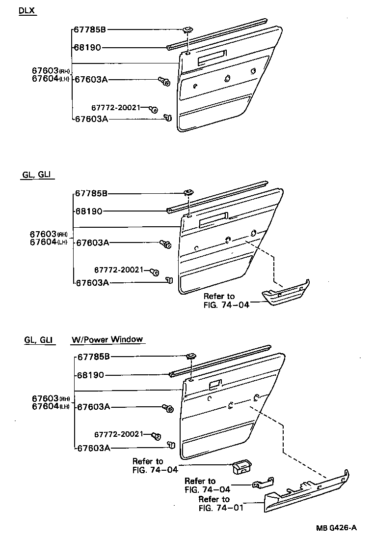 67004-32050 PANEL SUB-ASSY, REAR DOOR, LH product image