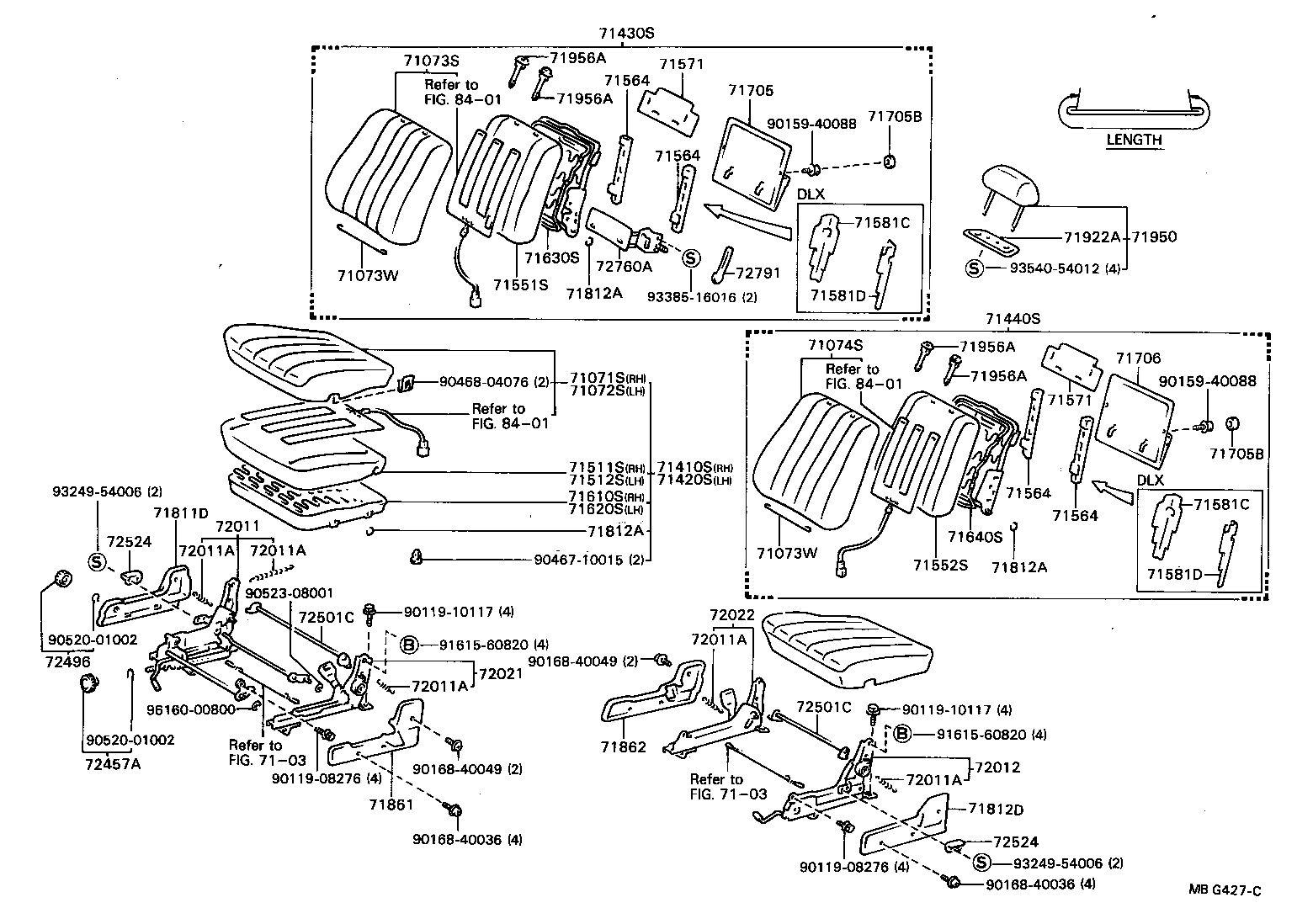 71610-32020 SPRING ASSY, FRONT SEAT CUSHION, RH(FOR SEPARATE TYPE) product image