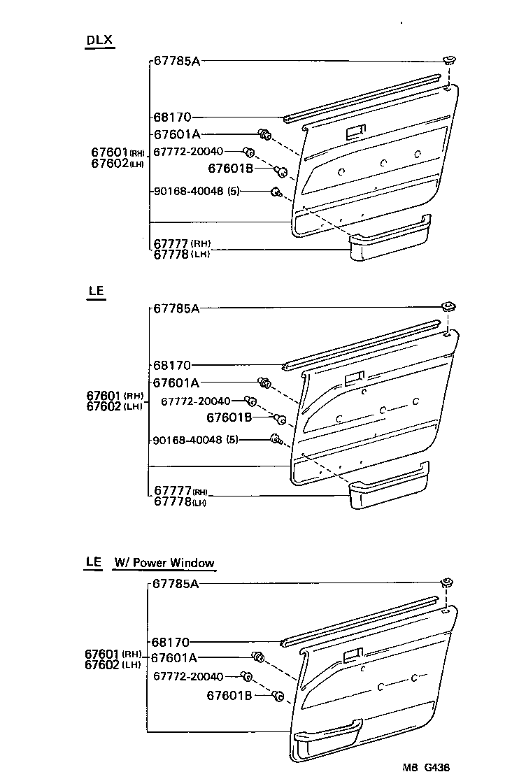 67404-32010 FRAME, FRONT DOOR WINDOW, REAR LOWER LH product image