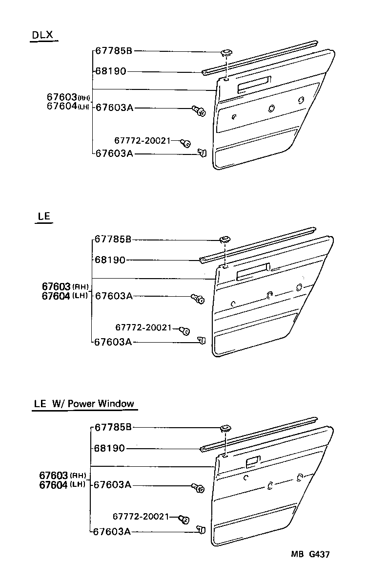 67003-32030 PANEL SUB-ASSY, REAR DOOR, RH product image