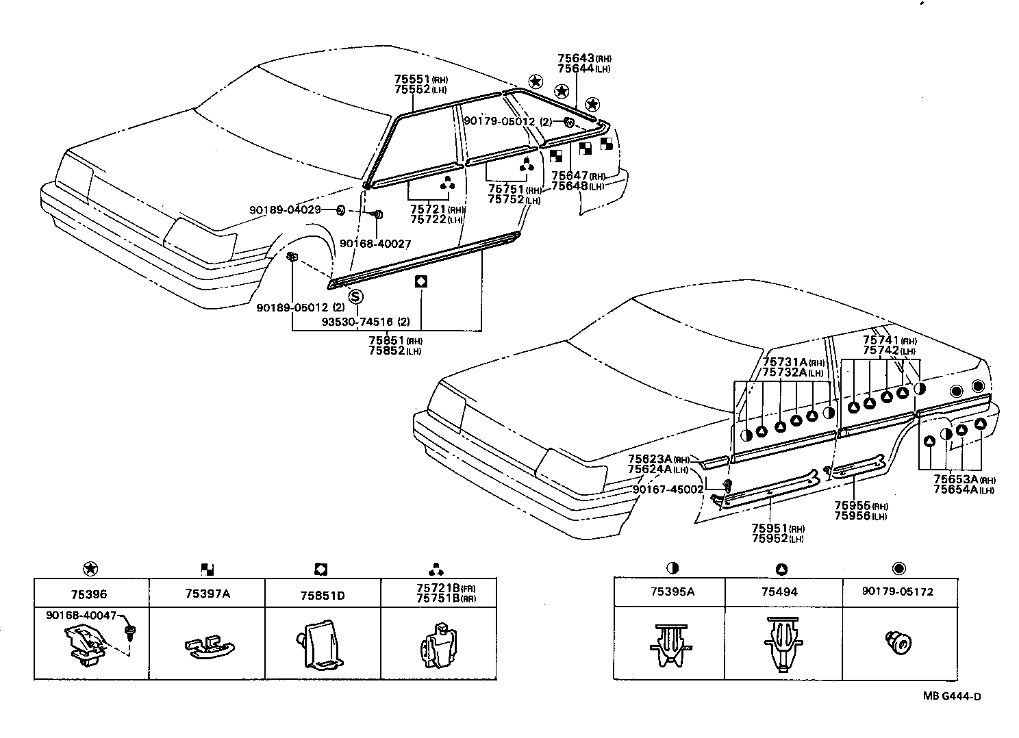 75612-20060 MOULDING, FRONT FENDER, OUTSIDE REAR LH product image