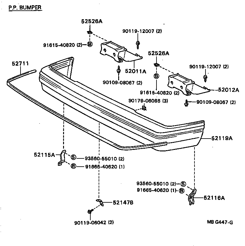 52021-20080 REINFORCEMENT SUB-ASSY, FRONT BUMPER product image