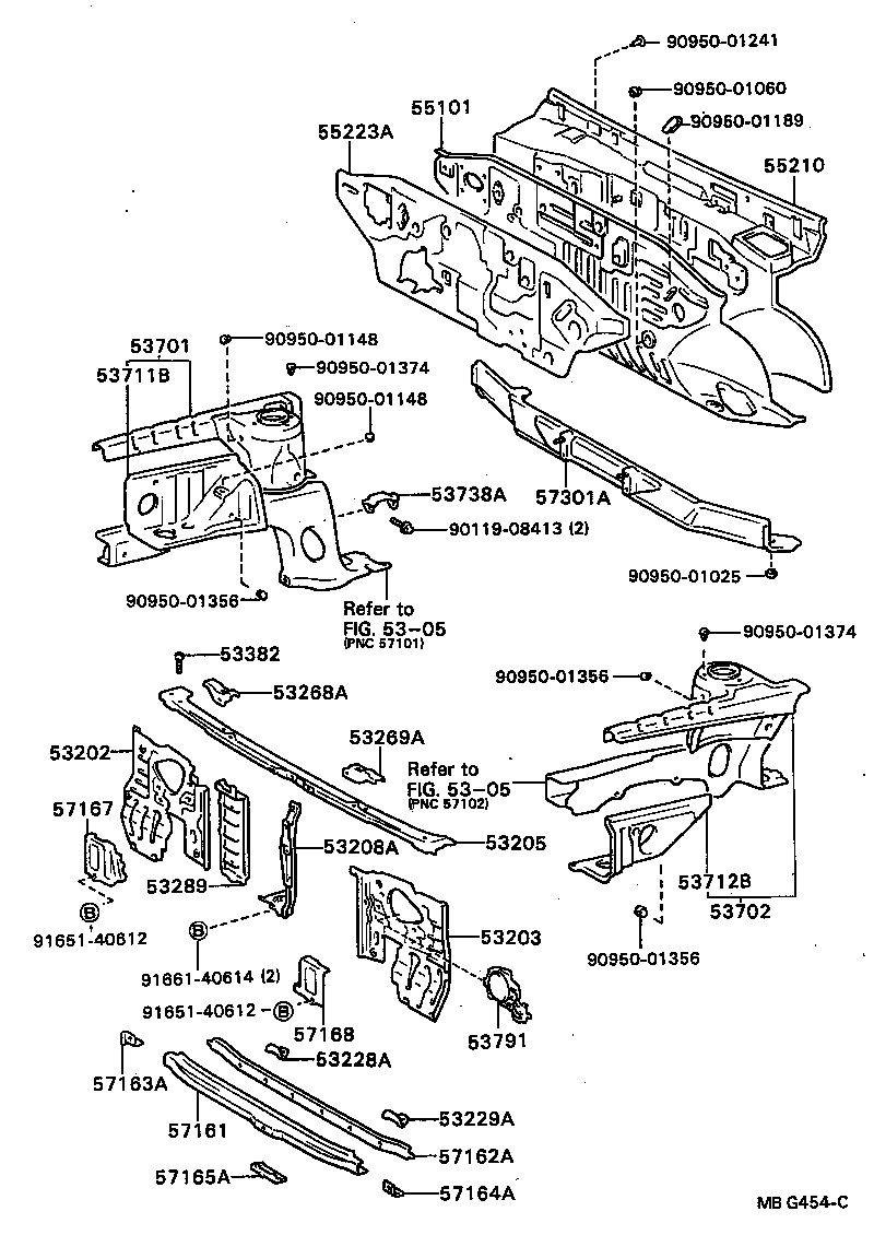 53702-20490 APRON SUB-ASSY, FRONT FENDER, LH product image