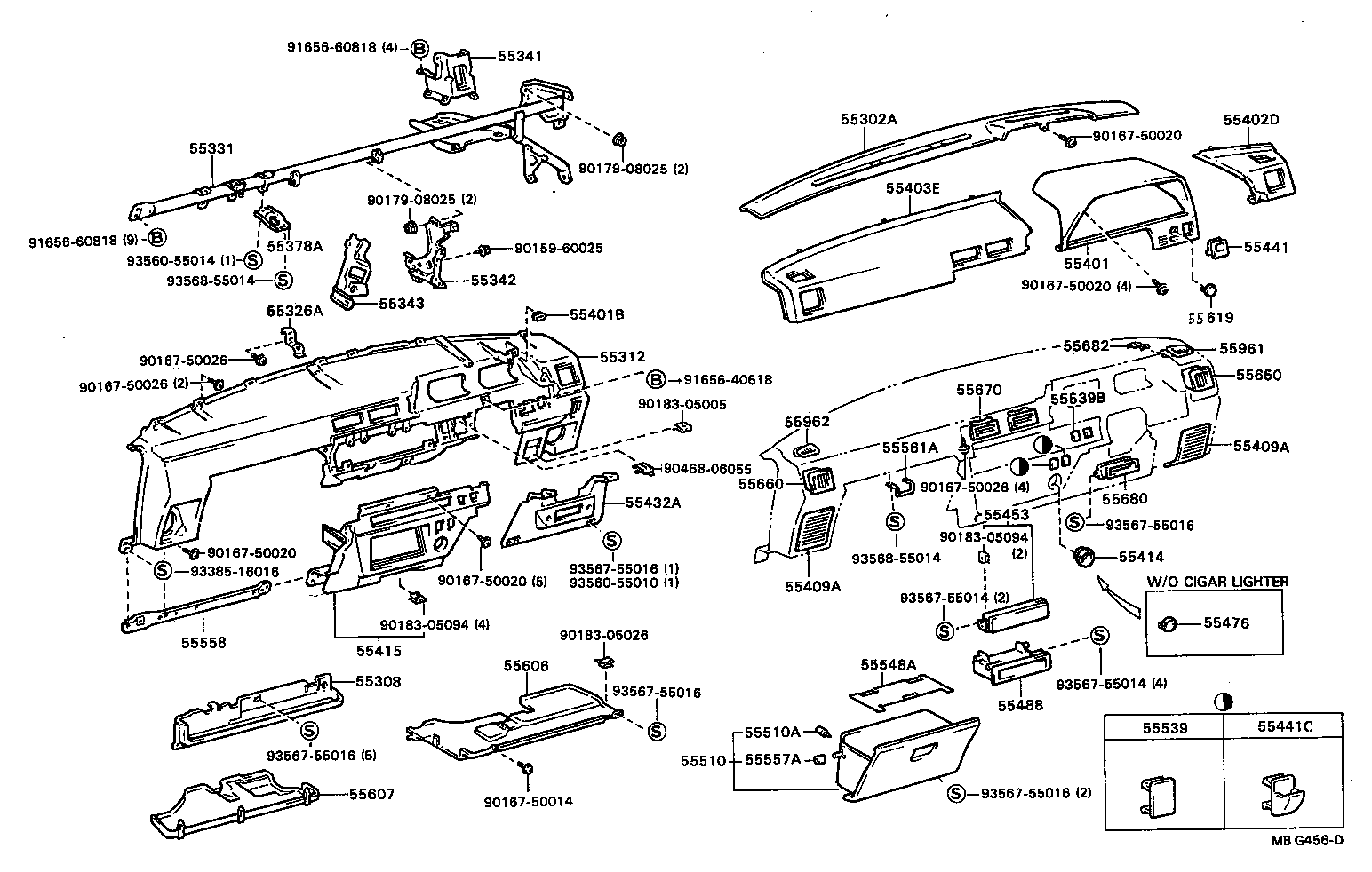 55306-20120 BRACE, INSTRUMENT PANEL, NO.2 product image
