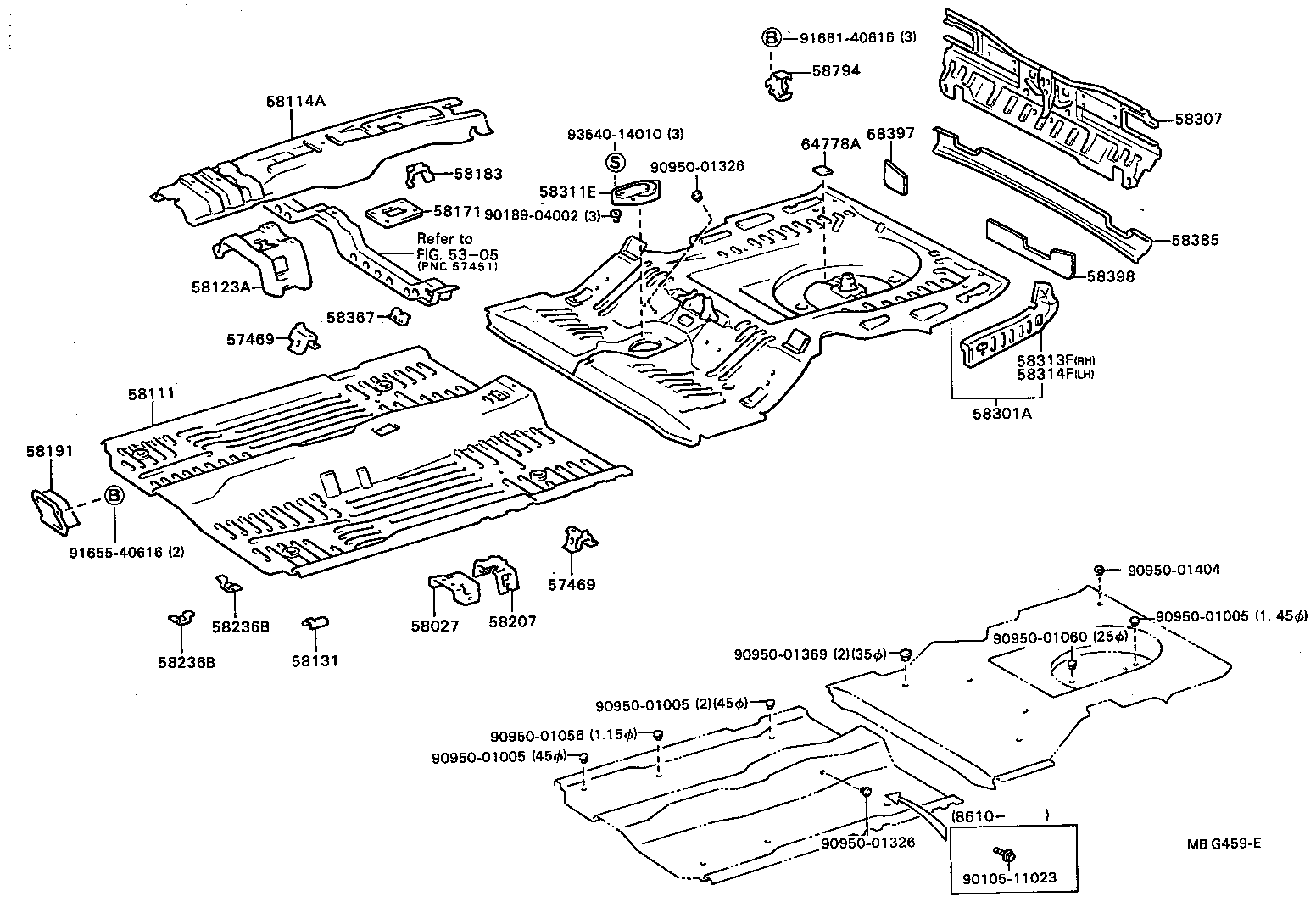 58015-20021 REINFORCEMENT, BELT ANCHOR TO FLOOR PAN, RH product image