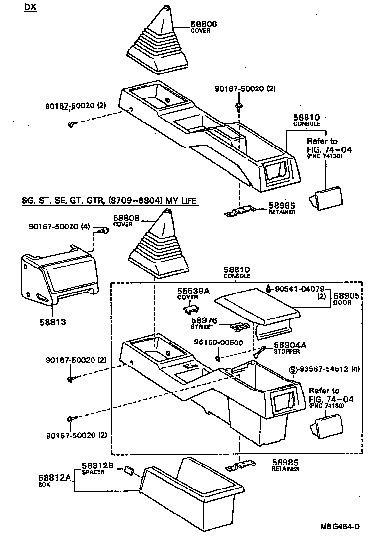 58905-20041-05 DOOR SUB-ASSY, CONSOLE COMPARTMENT product image